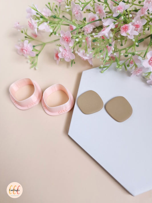 Set de deux emporte-pièces miroir pour la fabrication de bijoux en argile polymère - OG01