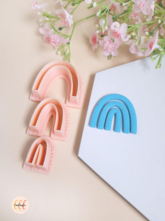 Emporte-pièces 3D en forme d'arc-en-ciel, arcs, arches, arcades pour la fabrication de bijoux en argile polymère