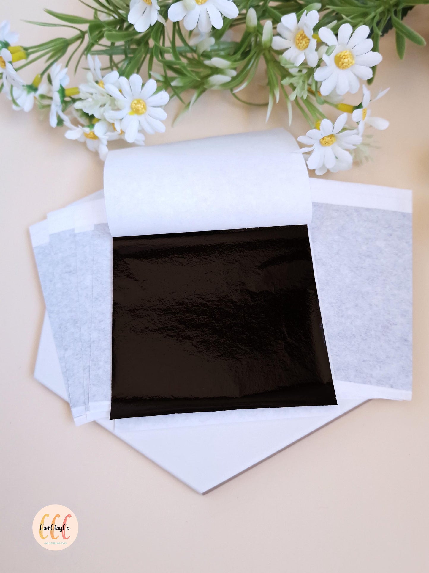 10 feuilles d'or - Noir - Outil pour argile polymère et résine