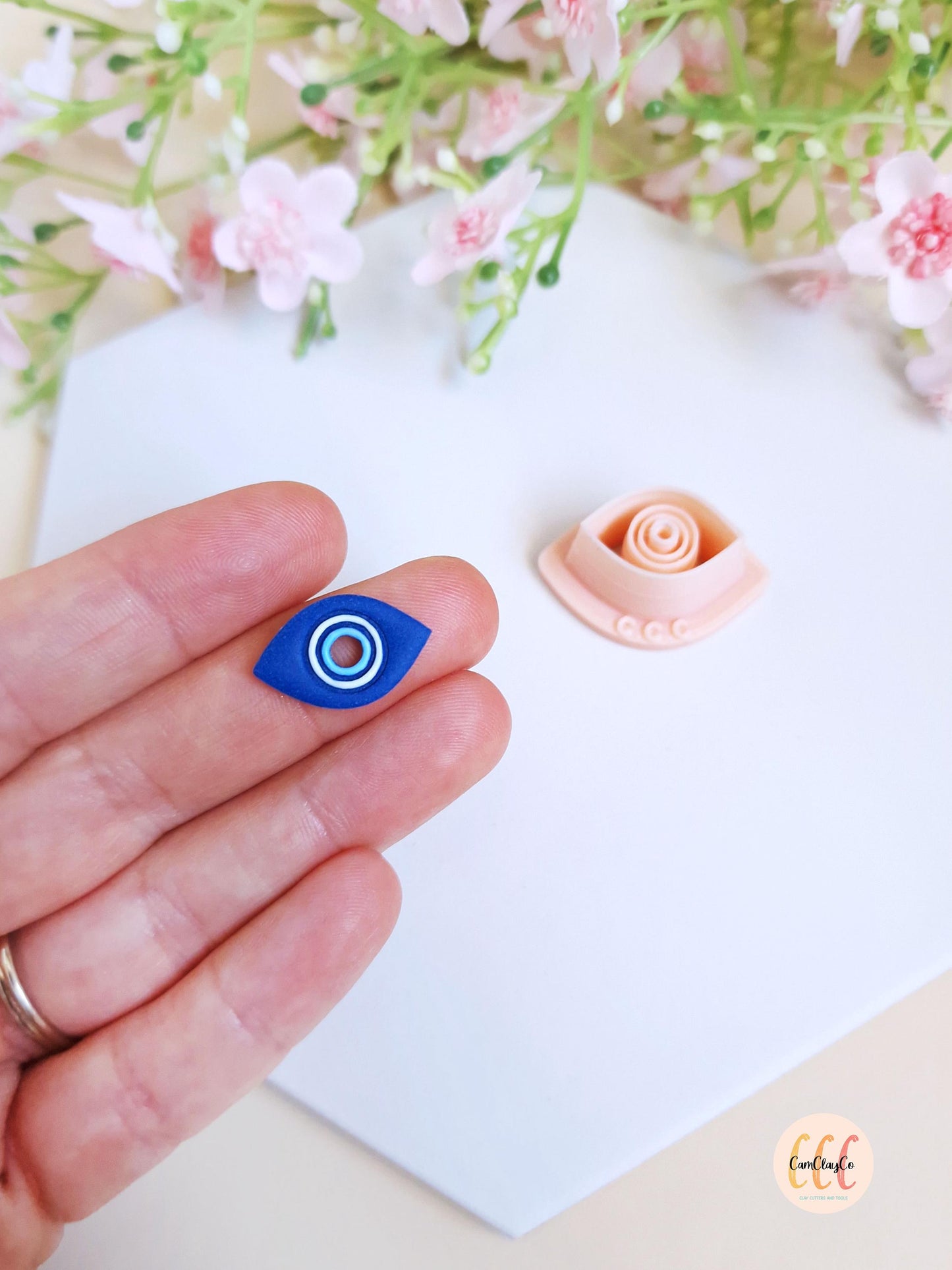 Emporte-pièce 3D en forme de mauvais œil, evil eye, pour la fabrication de bijoux en argile polymère, pampilles créoles interchangeables