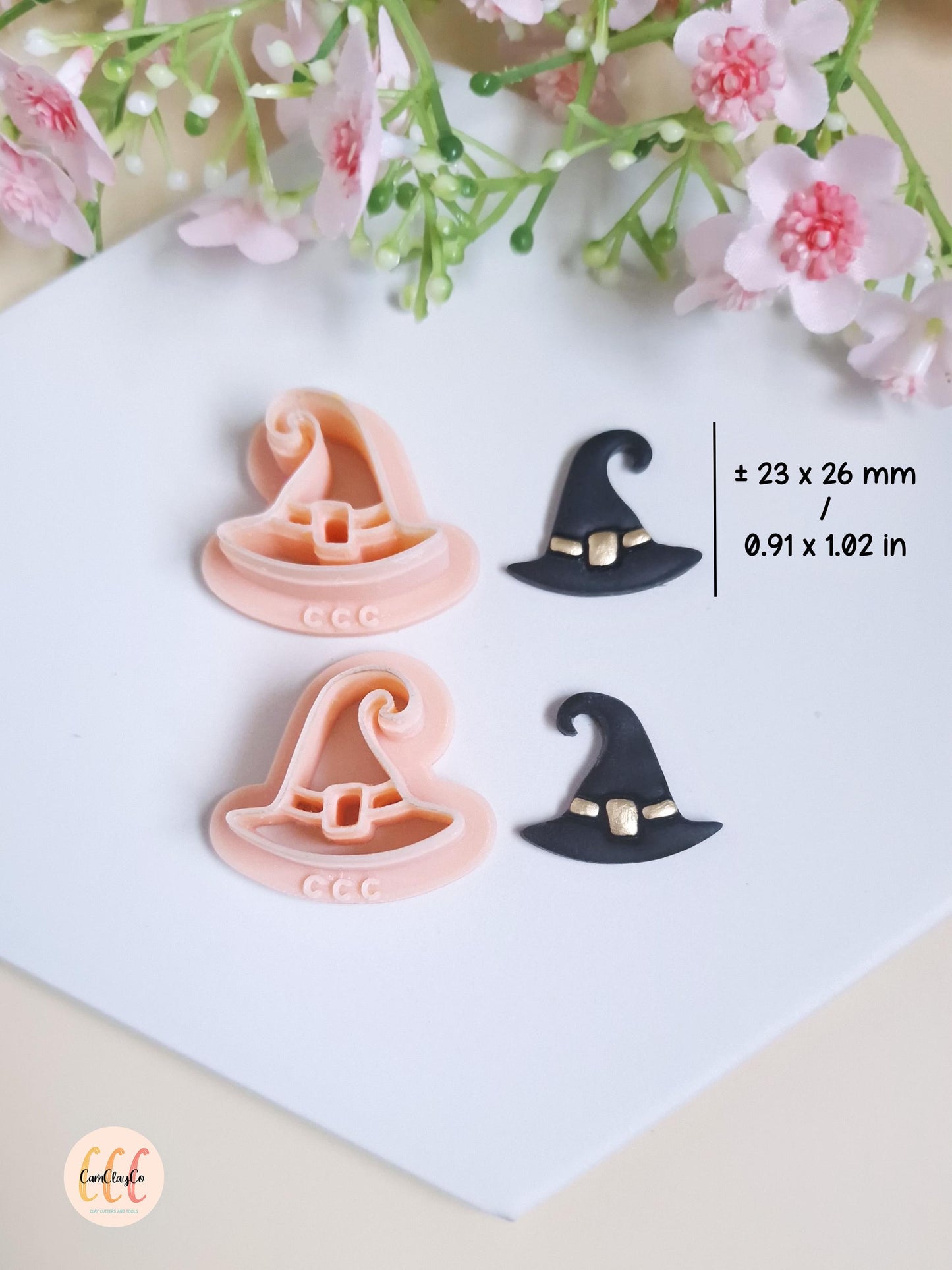 Emporte-pièces 3D en forme de chapeaux de sorcière pour la fabrication de bijoux en argile polymère