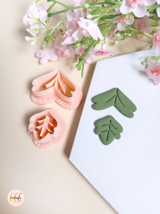 Set de deux emporte-pièces feuilles d'automne pour la fabrication de bijoux en argile polymère - ALD01