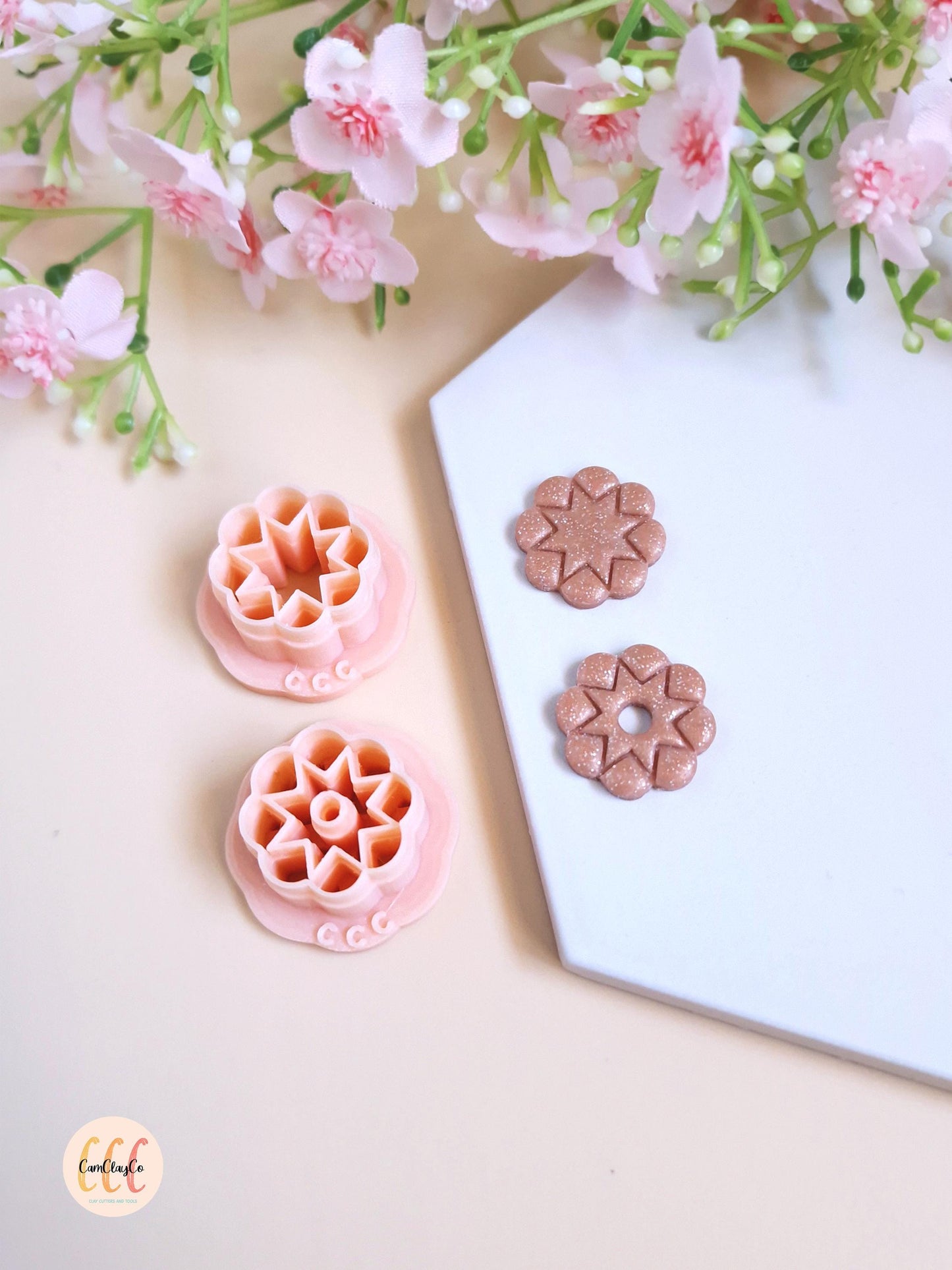 Emporte-pièces 3D fleurs étoiles pour la fabrication de bijoux en argile polymère, pampilles pour créoles interchangeables