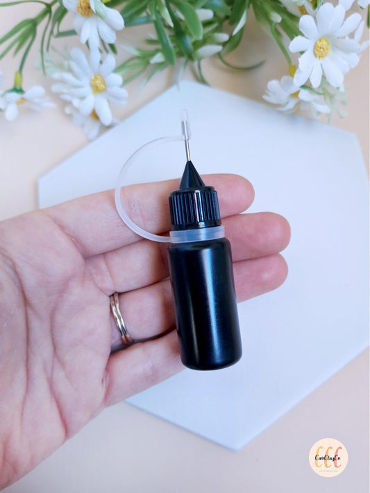 Flacon aiguille de précision pour résine UV ou argile polymère liquide, bouteille applicateur pointu - 10 ml