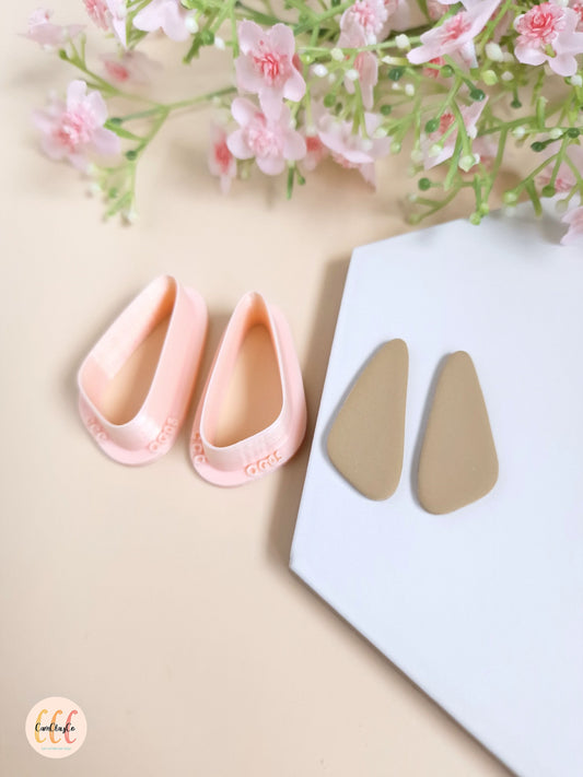 Set de deux emporte-pièces miroir pour la fabrication de bijoux en argile polymère - OG05