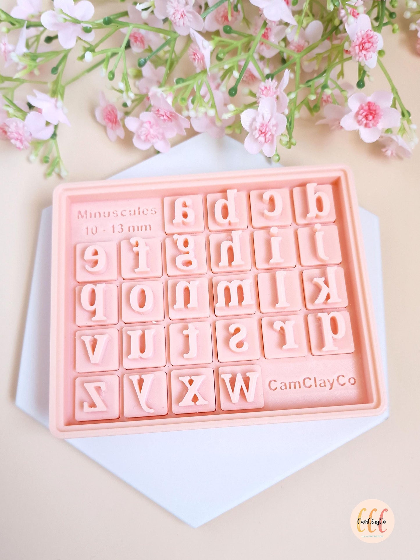 3D Alphabet Stamps for Polymer Clay Jewelry Making - Lowercase 10-13mm