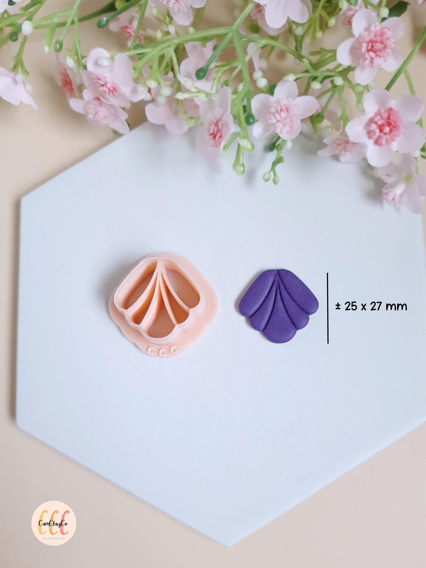 Emporte-pièce 3D en forme de coquillage élégant pour la fabrication de bijoux en argile polymère - Elegant 05