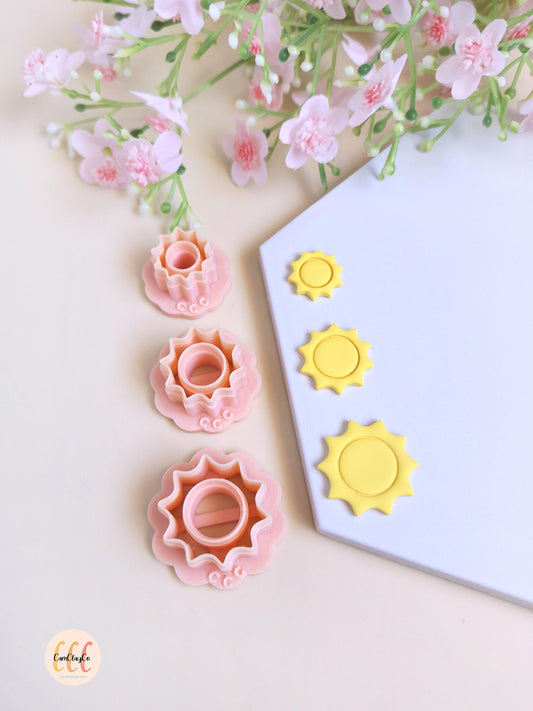 Emporte-pièces 3D en forme de soleil pour la fabrication de bijoux en argile polymère, créoles interchangeables, pampilles