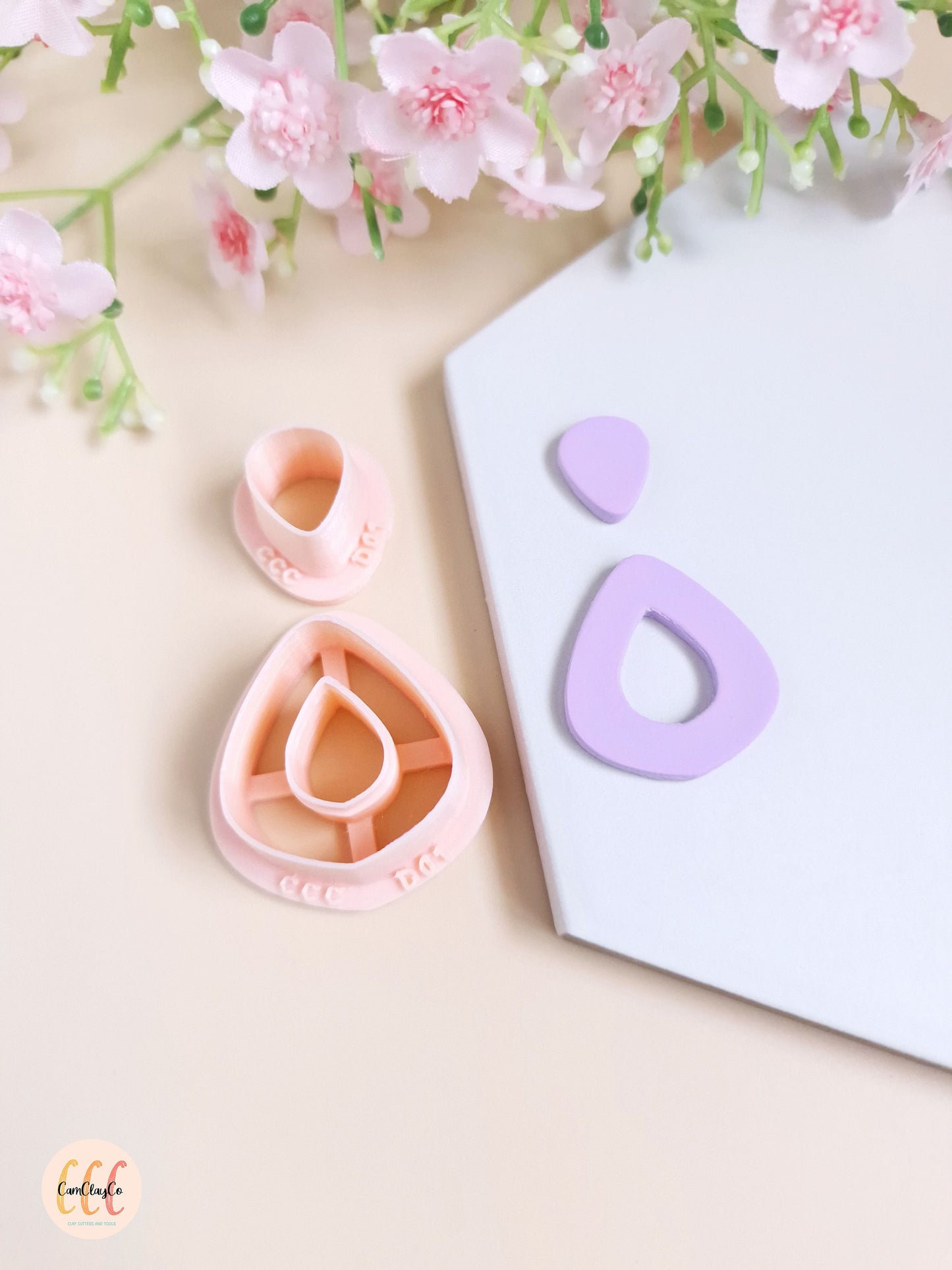 Set of two cutters for making polymer clay jewelry - D01