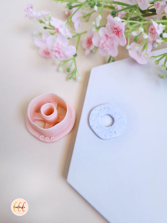 Emporte-pièce 3D en forme de cercle organique pour la fabrication de bijoux en argile polymère, créoles interchangeables, pampilles