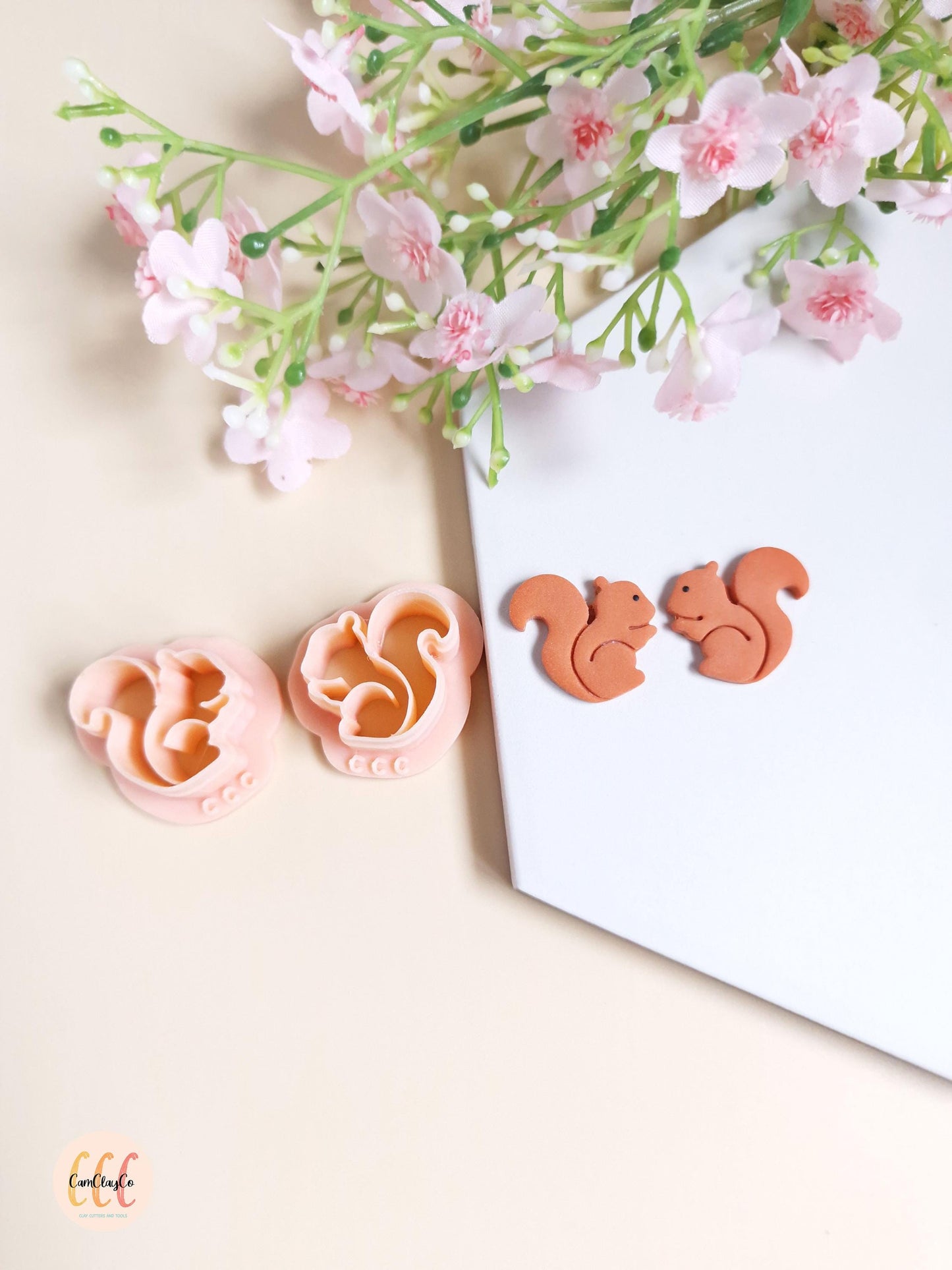 3D Squirrel Cookie Cutters for Polymer Clay Jewelry Making