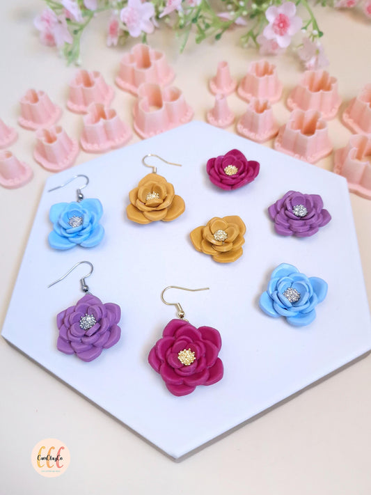 Emporte-pièces 3D pétales, fleurs pour la fabrication de bijoux en argile polymère