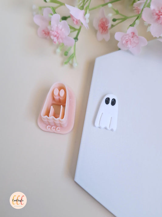 Emporte-pièce 3D en forme de fantôme allongé pour la fabrication de bijoux en argile polymère