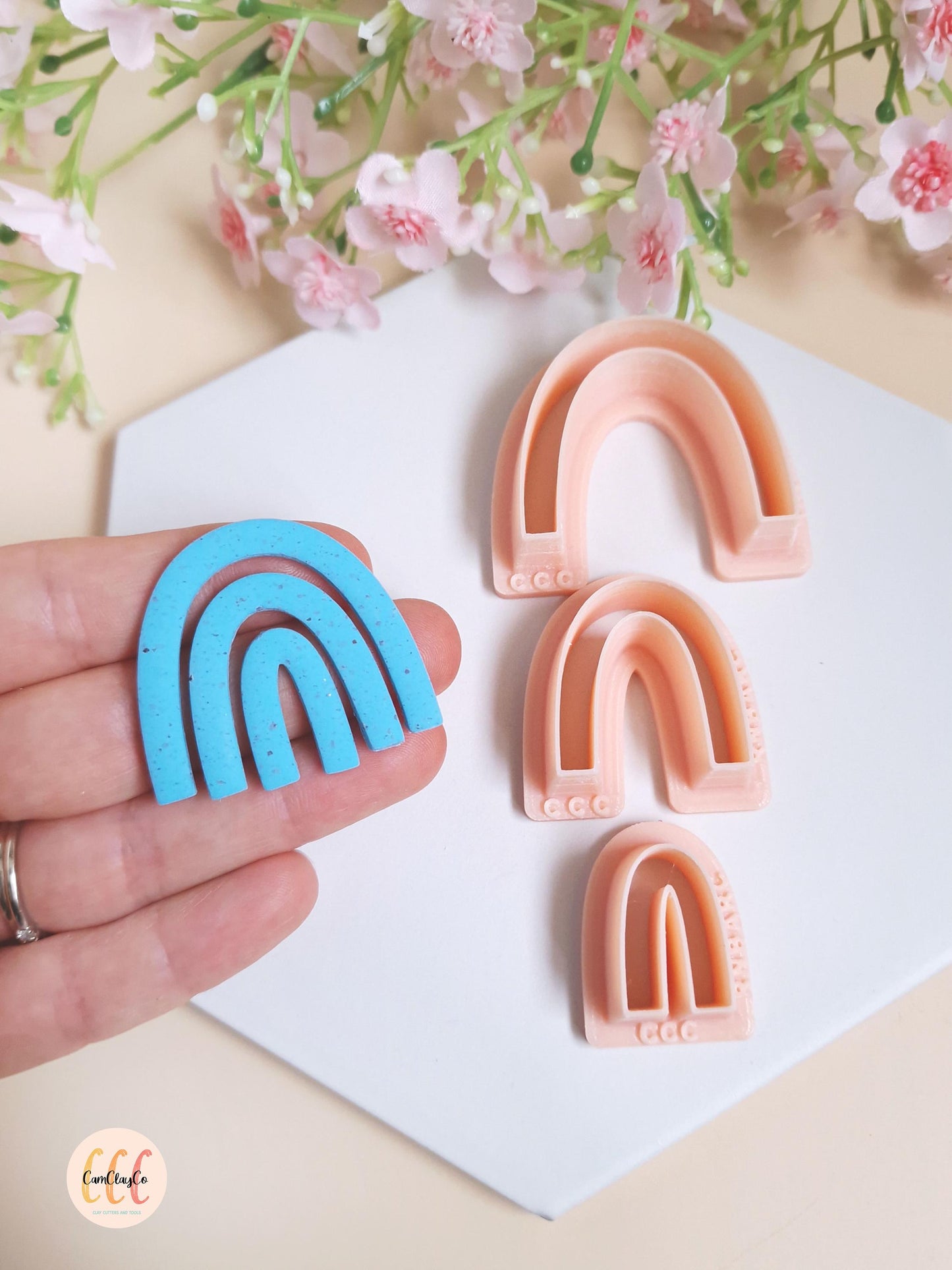 3D Rainbow, Bow, Arch, Arch Shaped Cookie Cutters for Polymer Clay Jewelry Making