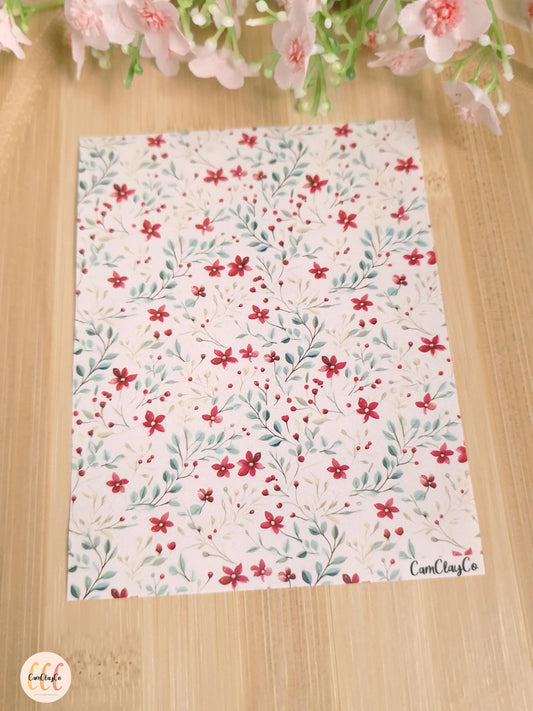 Feuille de transfert soluble à l'eau - Poinsettia 03