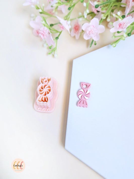 Emporte-pièces 3D en forme de bonbon pour la fabrication de bijoux en argile polymère, pampilles pour créoles interchangeables