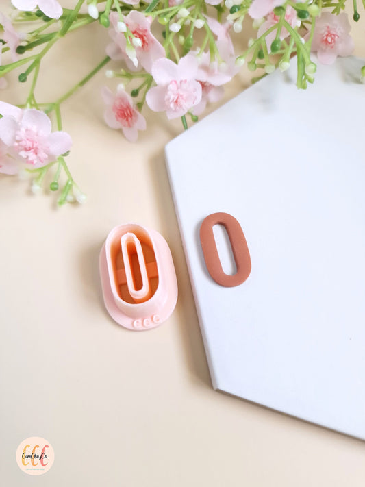 Emporte-pièce 3D en forme d'ovale creux pour la fabrication de bijoux en argile polymère, créoles interchangeables, pampilles