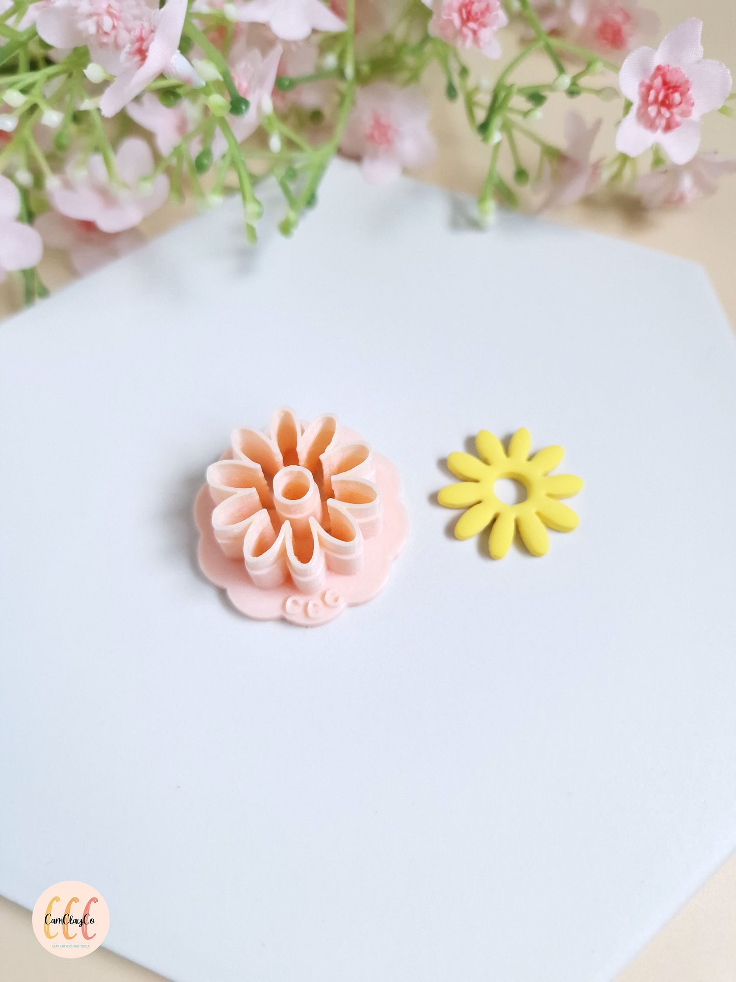 Emporte-pièce 3D en forme de fleur 10 pétales pour la fabrication de bijoux en argile polymère, pampilles, créoles interchangeables