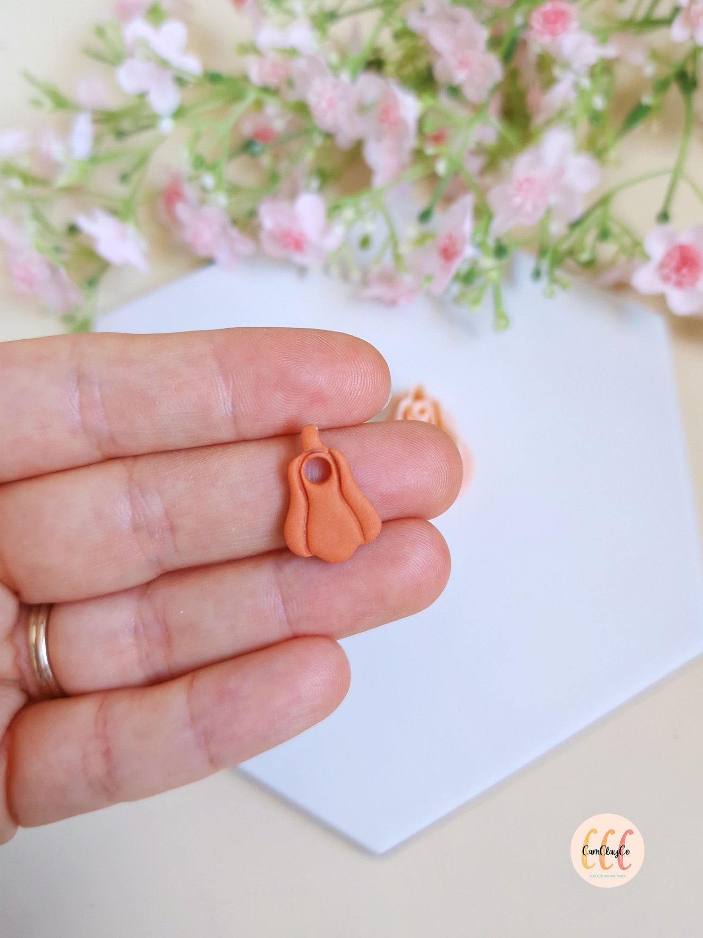 Emporte-pièce 3D en forme de citrouille allongée pour la fabrication de bijoux en argile polymère