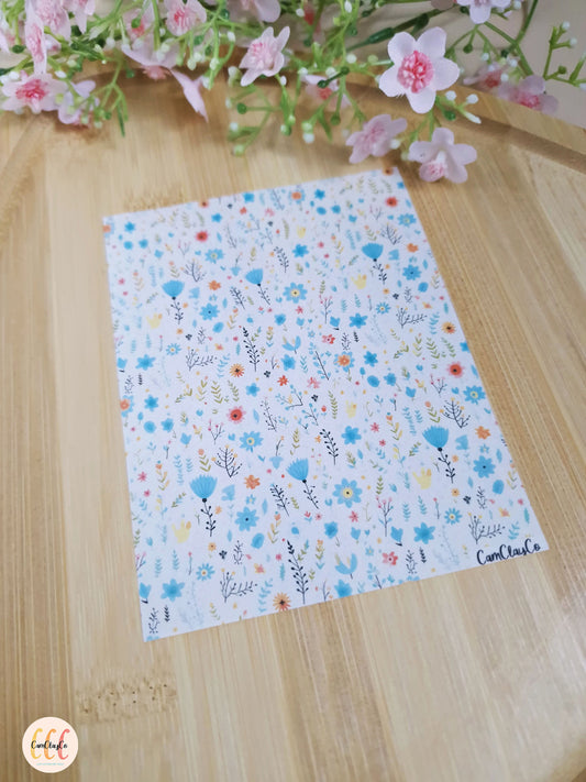 Feuille de transfert soluble à l'eau pour la fabrication de bijoux en argile polymère - Wild Flower 02