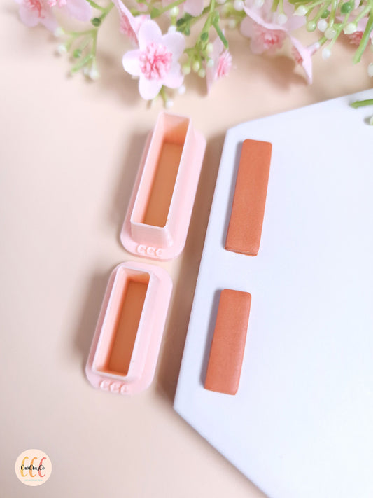 Emporte-pièces 3D en forme de rectangles arrondis pour la fabrication de bijoux en argile polymère