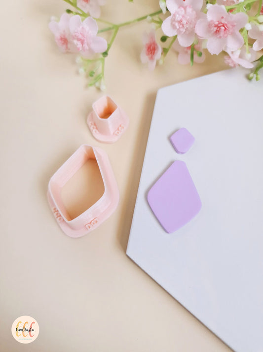 Set de deux emporte-pièces pour la fabrication de bijoux en argile polymère - D03