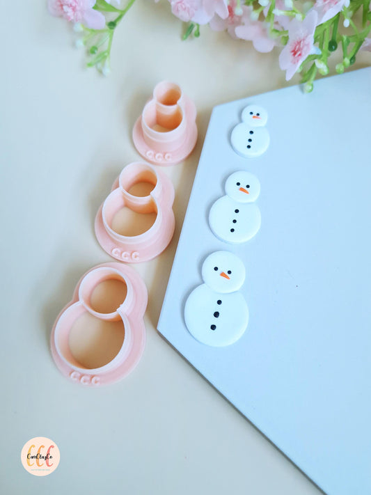 Emporte-pièce 3D en forme de bonhomme de neige pour la fabrication de bijoux en argile polymère