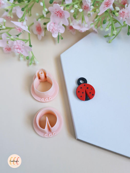 Emporte-pièces 3D en forme de coccinelle pour la fabrication de bijoux en argile polymère, créoles interchangeables, pampilles