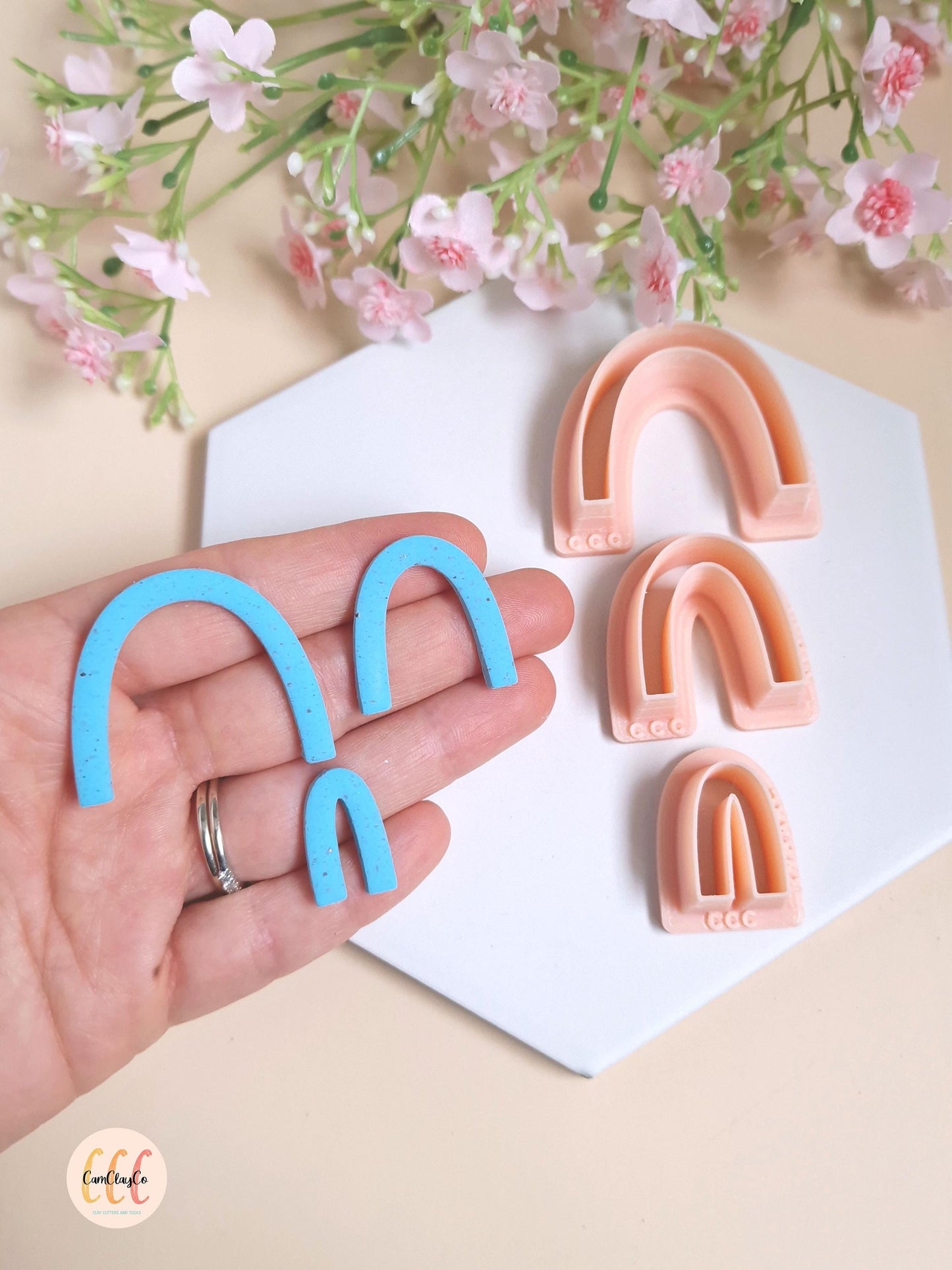 3D Rainbow, Bow, Arch, Arch Shaped Cookie Cutters for Polymer Clay Jewelry Making