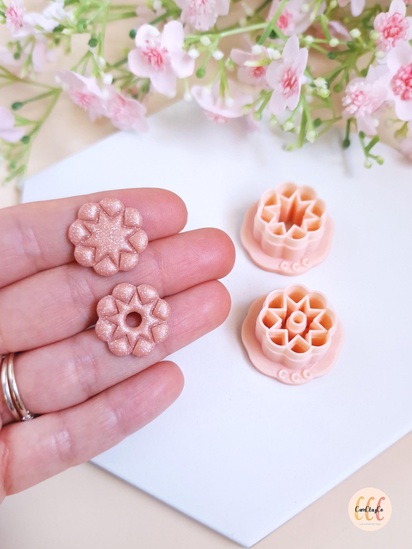 Emporte-pièces 3D fleurs étoiles pour la fabrication de bijoux en argile polymère, pampilles pour créoles interchangeables