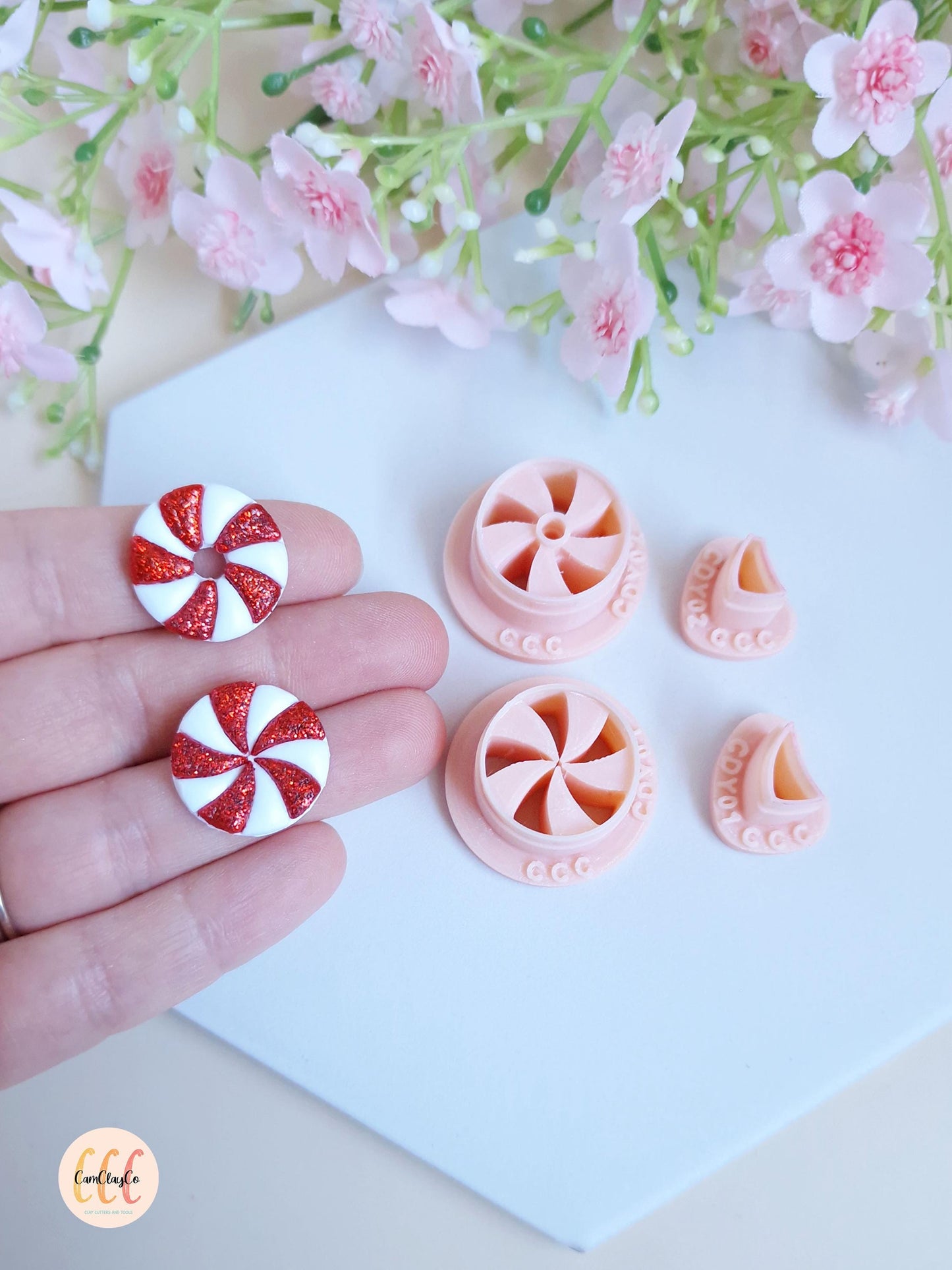 Emporte-pièces 3D en forme de bonbons de Noël pour la fabrication de bijoux en argile polymère