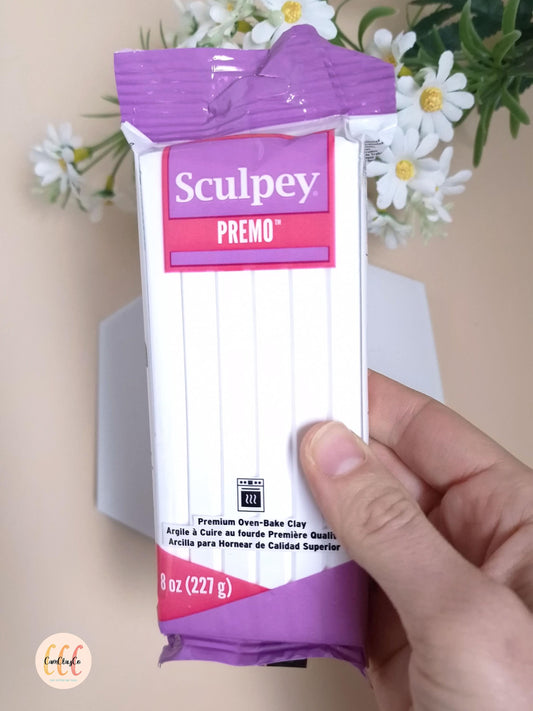 Argile polymère gros pain Sculpey Premo - White 227g