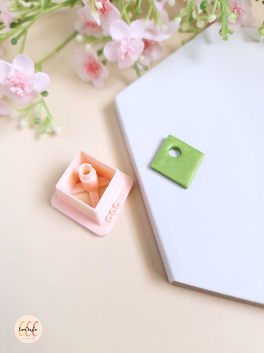 Emporte-pièce 3D en forme de losange pour la fabrication de bijoux en argile polymère, créoles interchangeables, pampilles