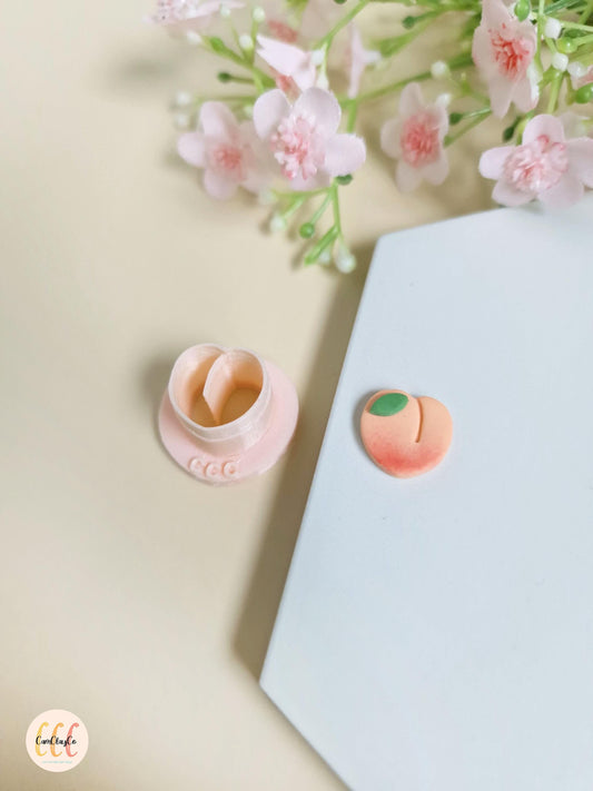 Emporte-pièces 3D en forme de petite pêche pour la fabrication de bijoux en argile polymère