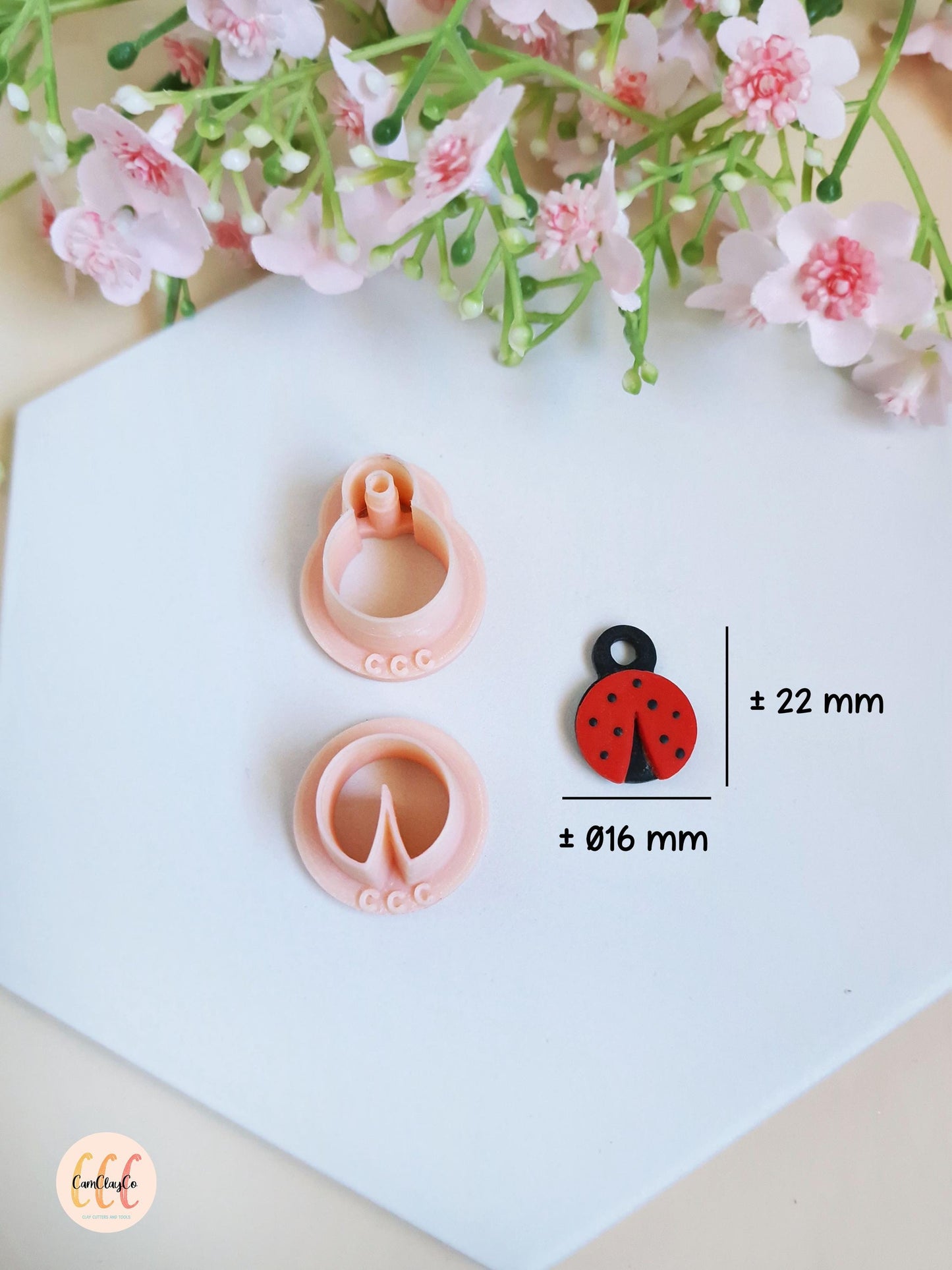 Emporte-pièces 3D en forme de coccinelle pour la fabrication de bijoux en argile polymère, créoles interchangeables, pampilles