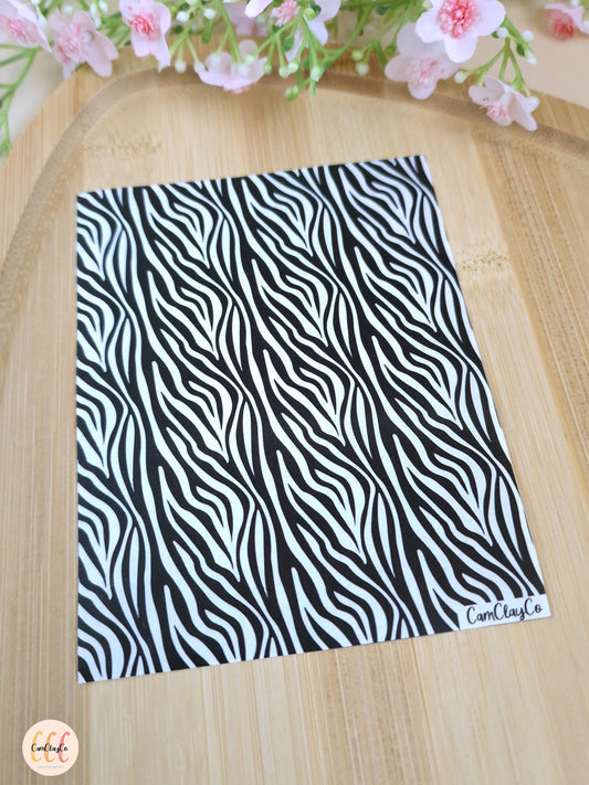 Feuille de transfert soluble à l'eau - Zèbre