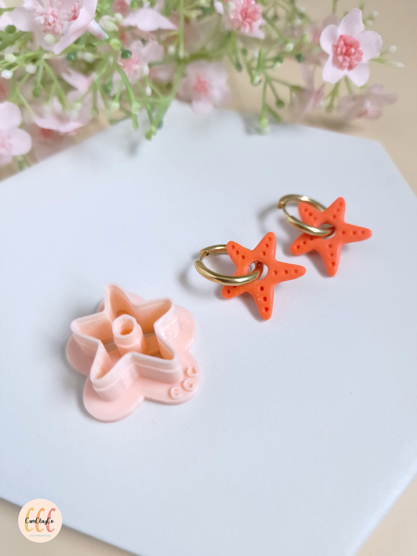 Emporte-pièces 3D en forme d'étoile de mer pour la fabrication de bijoux en argile polymère, créoles interchangeables, pampilles