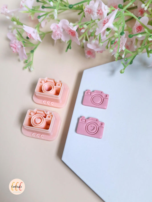 Emporte-pièce 3D en forme d'appareil photo pour la fabrication de bijoux en argile polymère