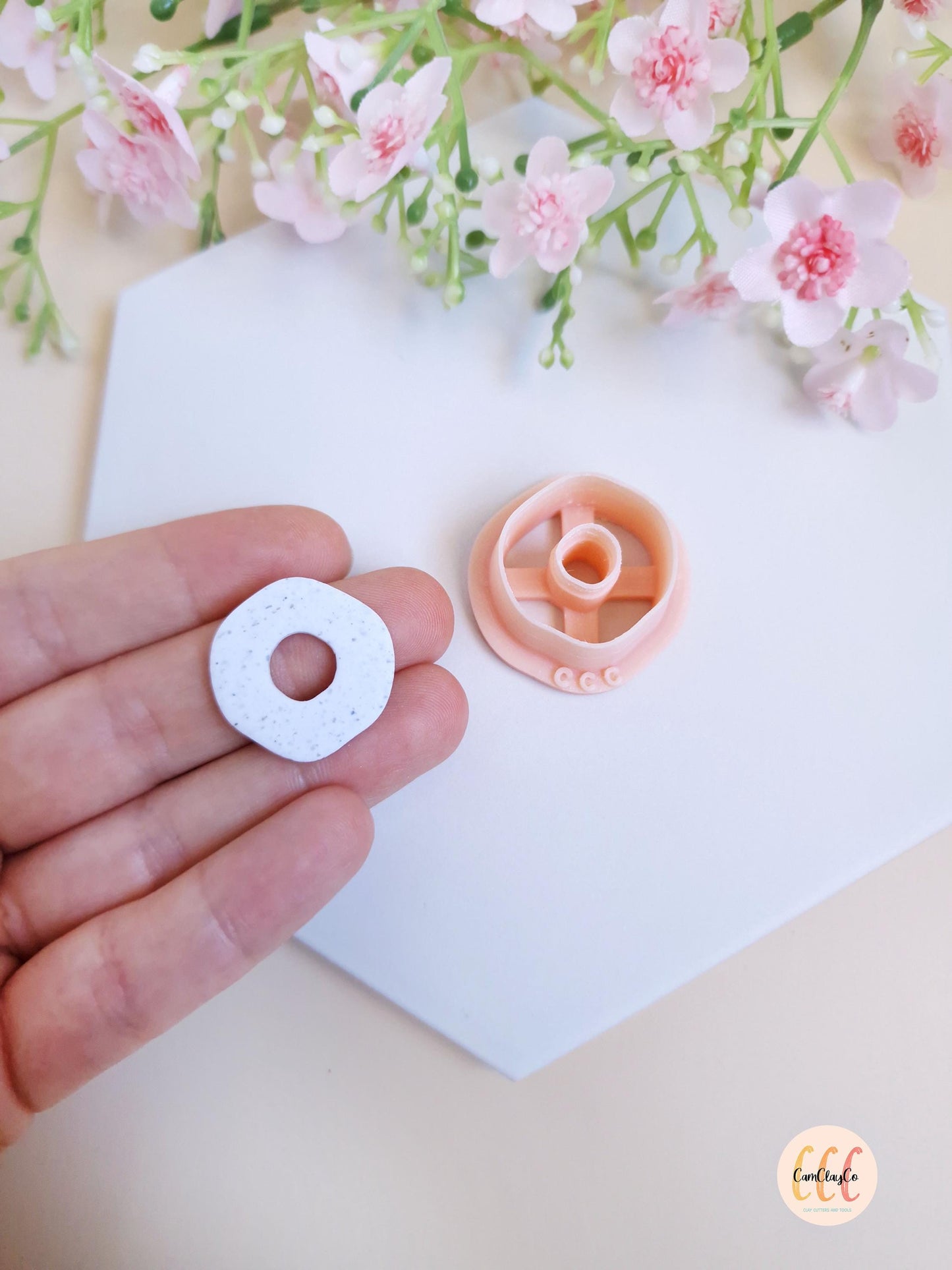 Emporte-pièce 3D en forme de cercle organique pour la fabrication de bijoux en argile polymère, créoles interchangeables, pampilles
