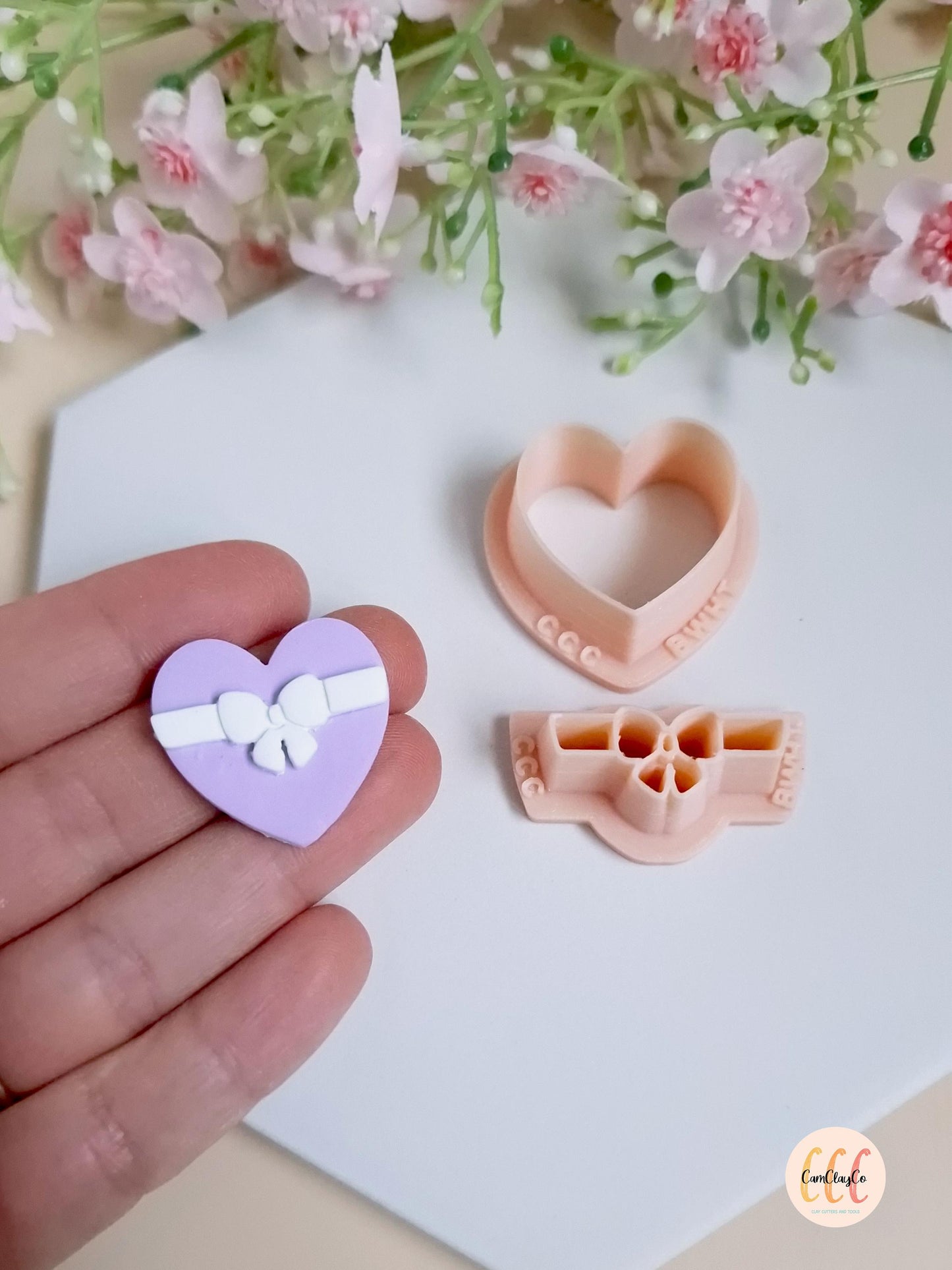 Set d'emporte-pièces 3D en forme de cœur et de nœud pour la fabrication de bijoux en argile polymère