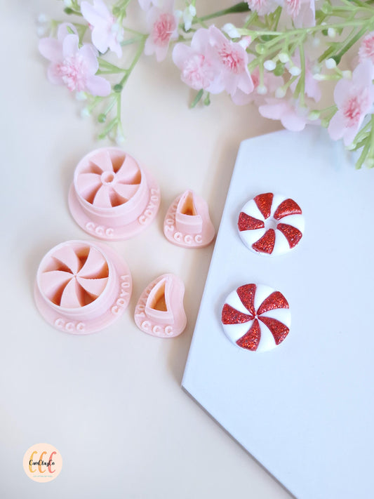 Emporte-pièces 3D en forme de bonbons de Noël pour la fabrication de bijoux en argile polymère