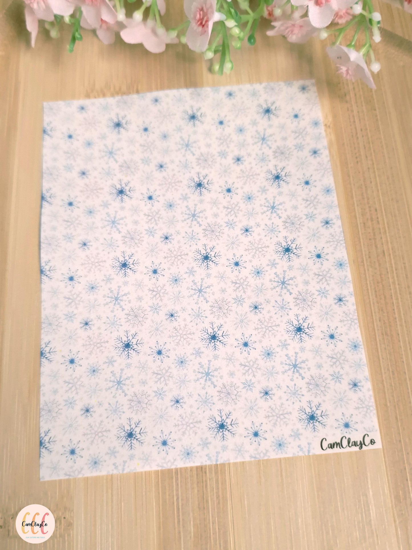 Feuille de transfert soluble à l'eau - Flocons 02