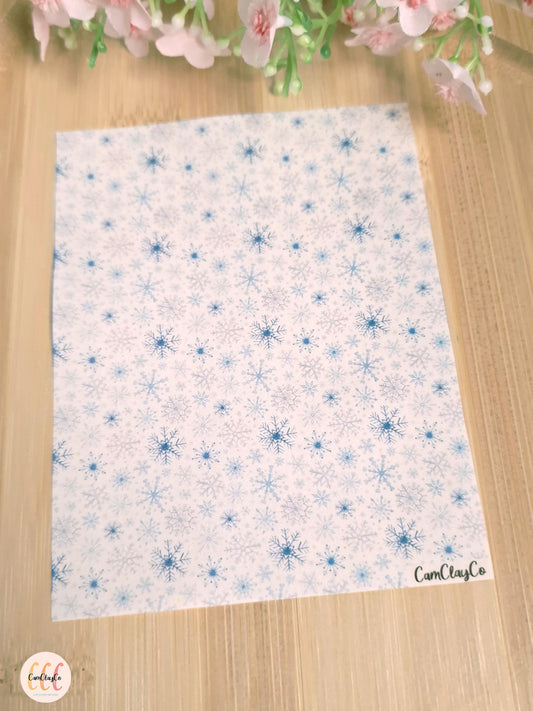 Feuille de transfert soluble à l'eau - Flocons 02