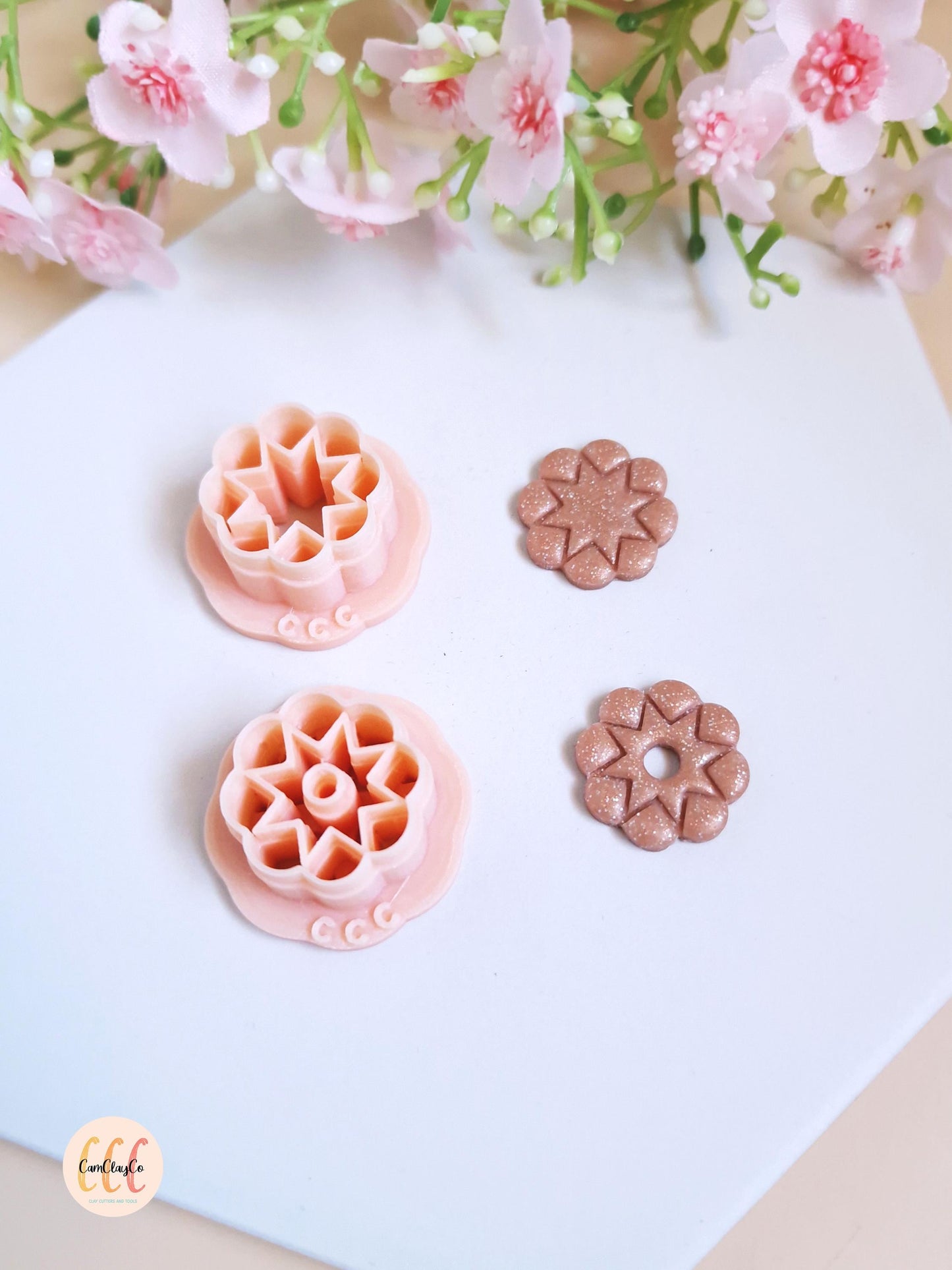 Emporte-pièces 3D fleurs étoiles pour la fabrication de bijoux en argile polymère, pampilles pour créoles interchangeables