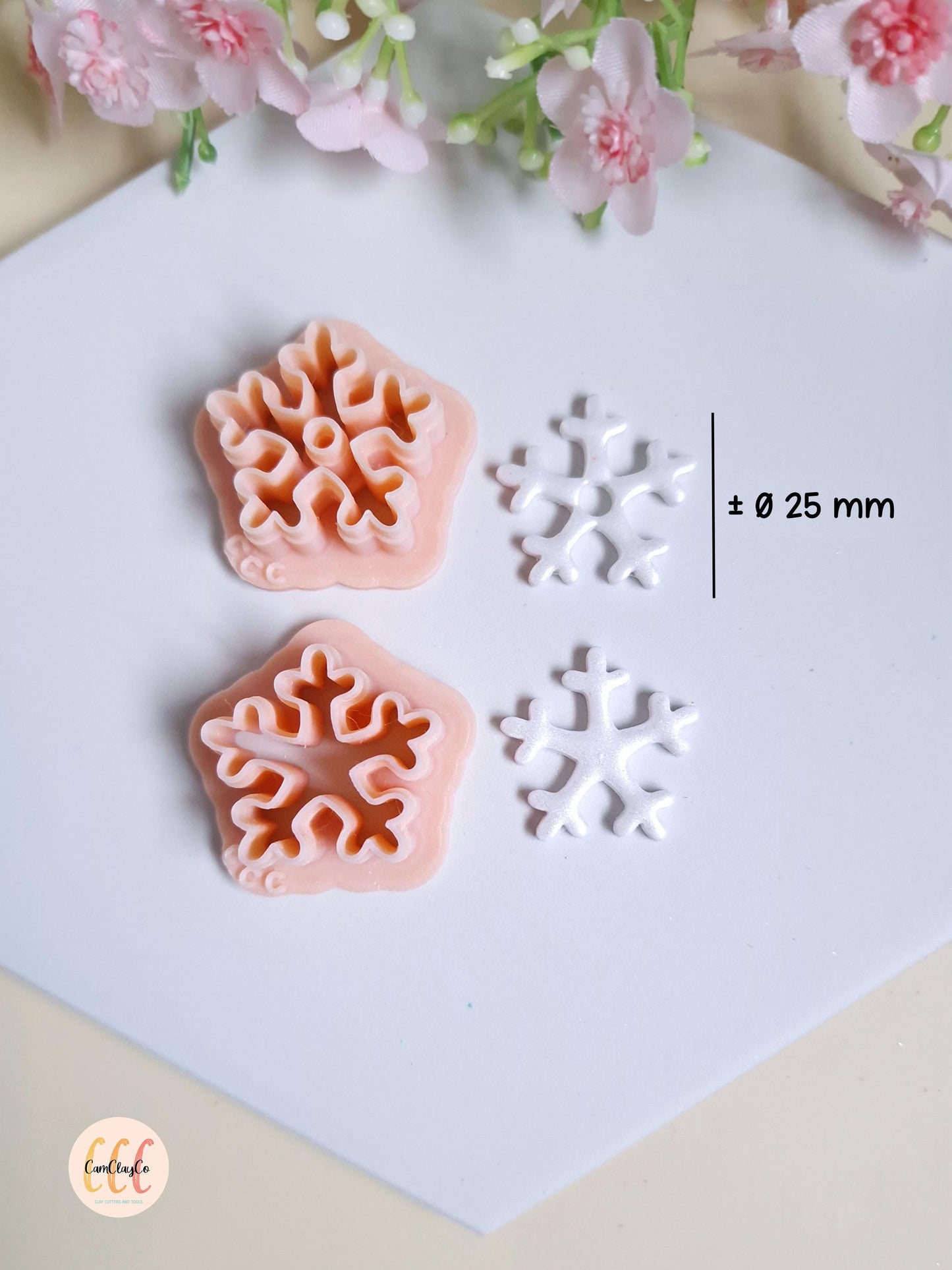Emporte-pièces 3D en forme de flocons de neige pour la fabrication de bijoux en argile polymère, pampilles pour créoles interchangeables