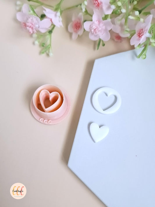 Emporte-pièce 3D en forme de cœur creux pour la fabrication de bijoux en argile polymère