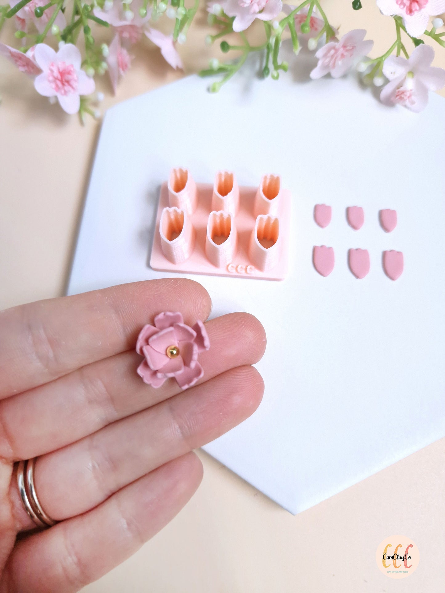 Emporte-pièce 3D en forme de pétales pour la fabrication de bijoux en argile polymère - Set pétales 03