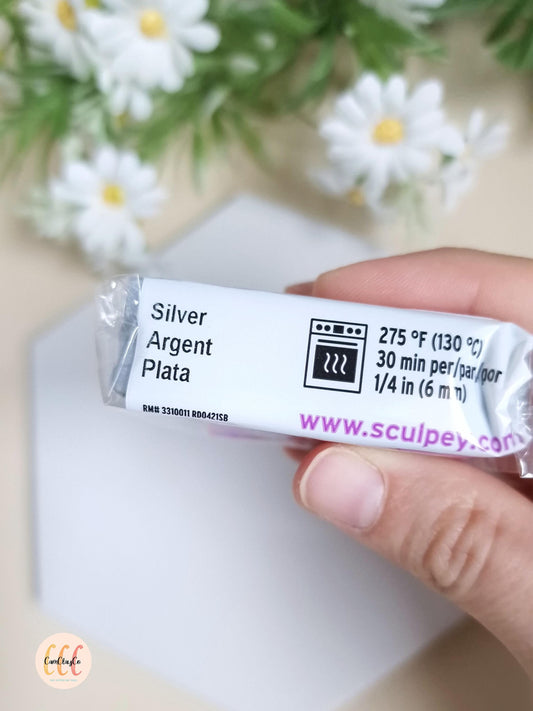 Argile polymère Sculpey Premo - Silver