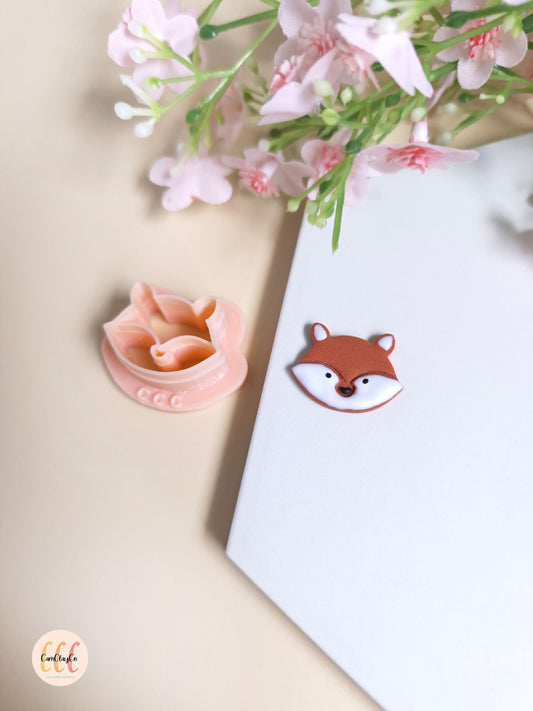 Emporte-pièce 3D en forme de tête de renard pour la fabrication de bijoux en argile polymère