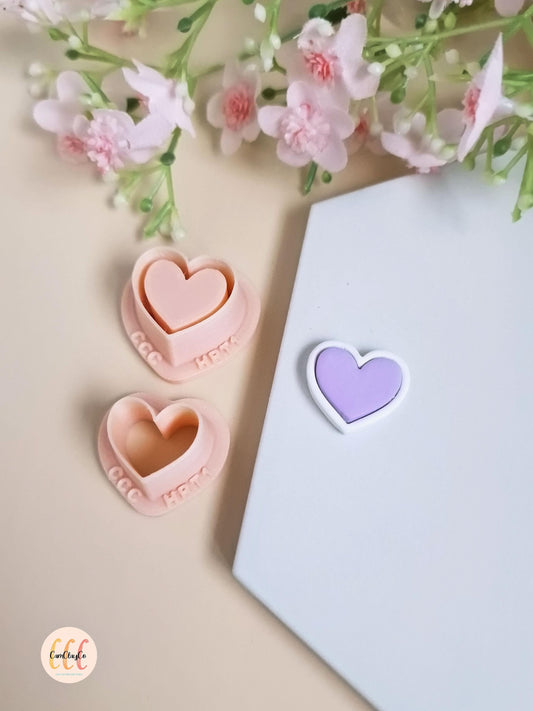 Set d'emporte-pièces 3D en forme de cœurs pour la fabrication de bijoux en argile polymère